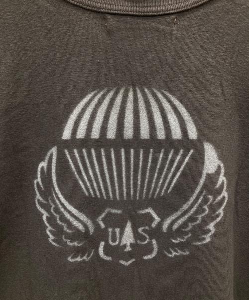 freewheelers（フリーホイーラーズ）FREEWHEELERS (フリーホイーラーズ) USFS SMOKE JUMPERS  SET-IN SHORT SLEEVE SHIRTプリントTシャツ チャコールグレー サイズ:42の古着・服飾アイテム