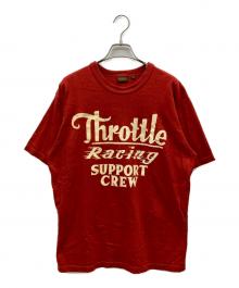 freewheelers（フリーホイーラーズ）の古着「Throttle Racing SUPPORT CREW Tee」｜レッド