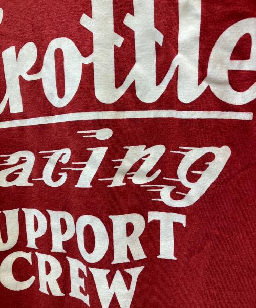 freewheelers（フリーホイーラーズ）freewheelers (フリーホイーラーズ) Throttle Racing SUPPORT CREW Tee レッド サイズ:42の古着・服飾アイテム