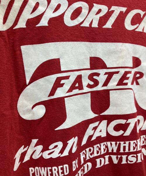 freewheelers（フリーホイーラーズ）freewheelers (フリーホイーラーズ) Throttle Racing SUPPORT CREW Tee レッド サイズ:42の古着・服飾アイテム