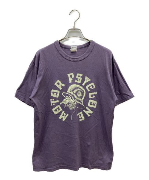 freewheelers（フリーホイーラーズ）FREEWHEELERS (フリーホイーラーズ) ”HELMET LAWS SUCK” Tee パープル サイズ:42の古着・服飾アイテム