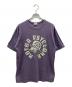 FREEWHEELERS（フリーホイーラーズ）の古着「”HELMET LAWS SUCK” Tee」｜パープル
