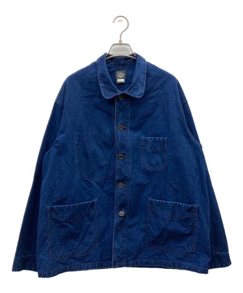 POST O'ALLS（ポストオーバーオールズ）POST O'ALLS (ポストオーバーオールズ) vintage indigo canvas deep washed jacket インディゴ サイズ:Lの古着・服飾アイテム