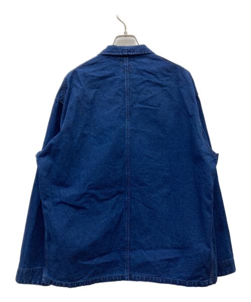POST O'ALLS（ポストオーバーオールズ）POST O'ALLS (ポストオーバーオールズ) vintage indigo canvas deep washed jacket インディゴ サイズ:Lの古着・服飾アイテム