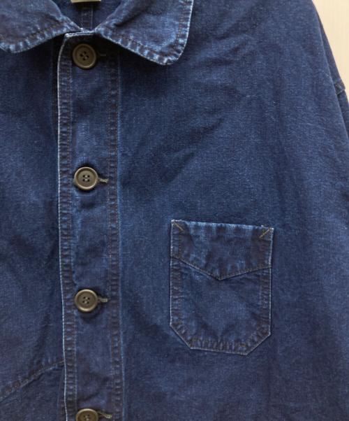 POST O'ALLS（ポストオーバーオールズ）POST O'ALLS (ポストオーバーオールズ) vintage indigo canvas deep washed jacket インディゴ サイズ:Lの古着・服飾アイテム