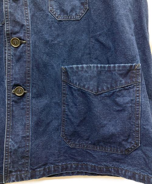 POST O'ALLS（ポストオーバーオールズ）POST O'ALLS (ポストオーバーオールズ) vintage indigo canvas deep washed jacket インディゴ サイズ:Lの古着・服飾アイテム