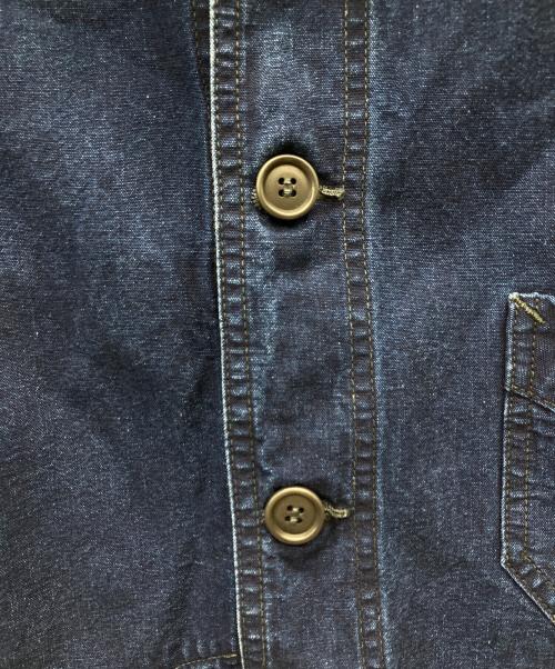 POST O'ALLS（ポストオーバーオールズ）POST O'ALLS (ポストオーバーオールズ) vintage indigo canvas deep washed jacket インディゴ サイズ:Lの古着・服飾アイテム