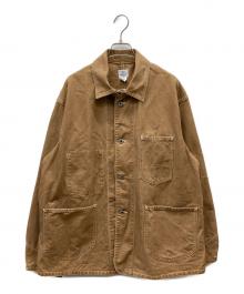 POST O'ALLS（ポストオーバーオールズ）の古着「pigment dyed canvas washed jacket」｜ブラウン