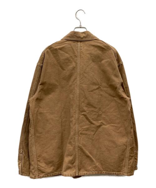 POST O'ALLS（ポストオーバーオールズ）POST O'ALLS (ポストオーバーオールズ) pigment dyed canvas washed jacket ブラウン サイズ:Lの古着・服飾アイテム