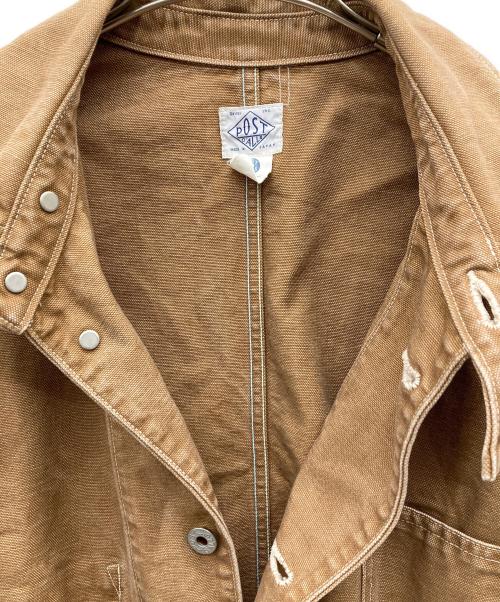 POST O'ALLS（ポストオーバーオールズ）POST O'ALLS (ポストオーバーオールズ) pigment dyed canvas washed jacket ブラウン サイズ:Lの古着・服飾アイテム