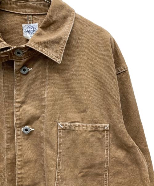 POST O'ALLS（ポストオーバーオールズ）POST O'ALLS (ポストオーバーオールズ) pigment dyed canvas washed jacket ブラウン サイズ:Lの古着・服飾アイテム