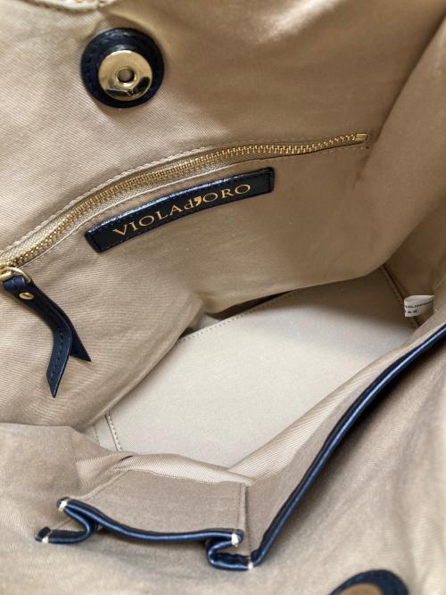 VIOLAd'ORO（ヴィオラドーロ）VIOLAd'ORO (ヴィオラドーロ) カゴバッグ ベージュの古着・服飾アイテム