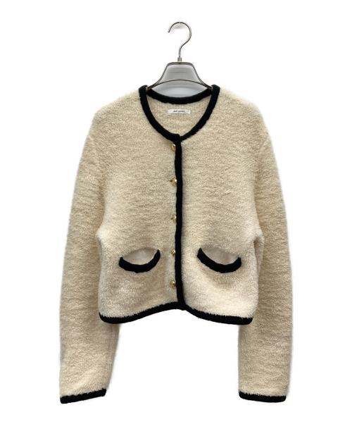 eimy istoire（エイミーイストワール）eimy istoire (エイミーイストワール) TEDDY KNIT JACKET アイボリー サイズ:FREEの古着・服飾アイテム