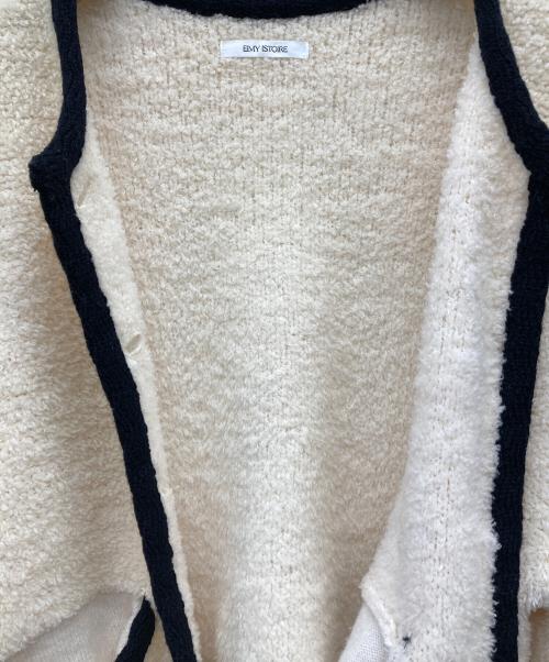eimy istoire（エイミーイストワール）eimy istoire (エイミーイストワール) TEDDY KNIT JACKET アイボリー サイズ:FREEの古着・服飾アイテム