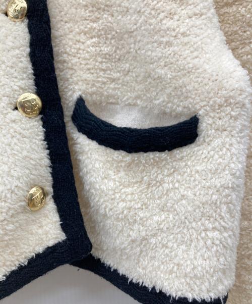 eimy istoire（エイミーイストワール）eimy istoire (エイミーイストワール) TEDDY KNIT JACKET アイボリー サイズ:FREEの古着・服飾アイテム