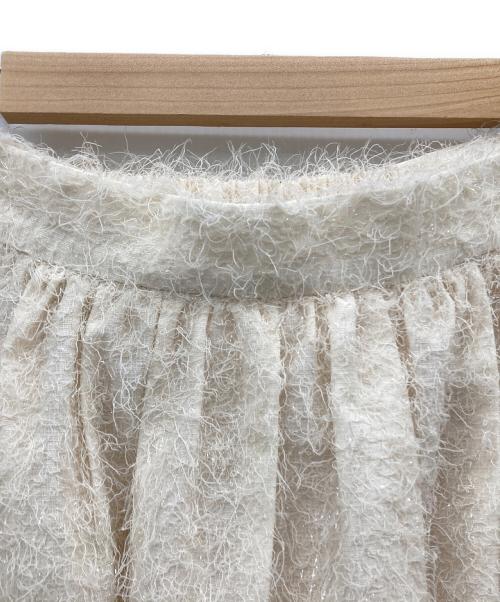 HER LIP TO（ハーリップトゥ）HER LIP TO (ハーリップトゥ) Shaggy Volume Skirt アイボリー サイズ:Sの古着・服飾アイテム