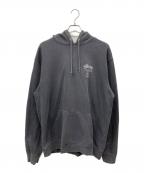 stussyステューシー）の古着「プルオーバーパーカー」｜グレー