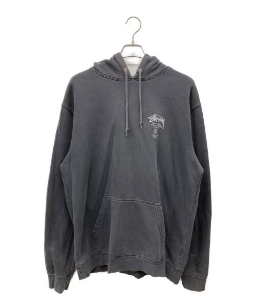 stussy（ステューシー）stussy (ステューシー) プルオーバーパーカー グレー サイズ:XLの古着・服飾アイテム