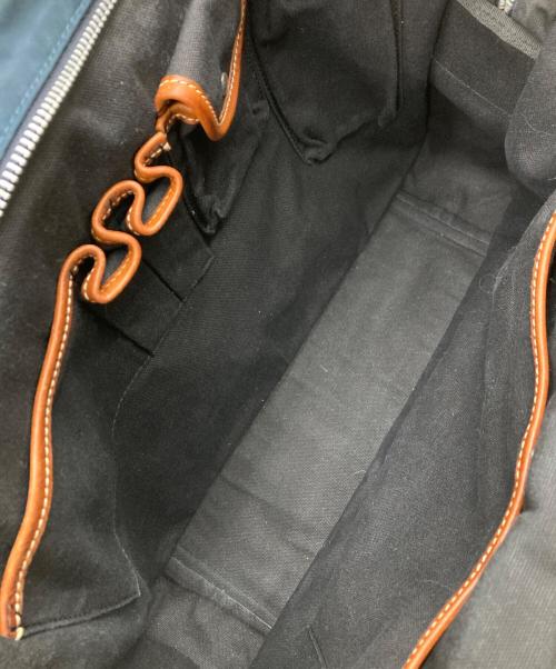 Felisi（フェリージ）Felisi (フェリージ) レザー切替ハンドバッグ グリーンの古着・服飾アイテム