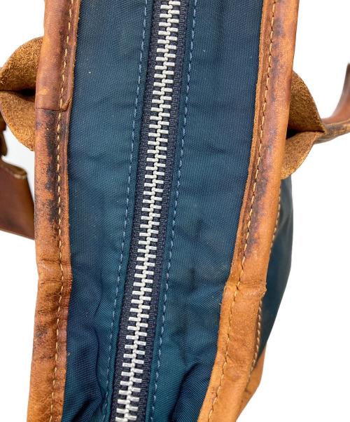 Felisi（フェリージ）Felisi (フェリージ) レザー切替ハンドバッグ グリーンの古着・服飾アイテム