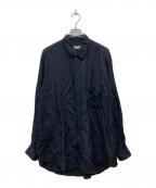 COMME des GARCONS HOMMEコムデギャルソン オム）の古着「80'S レーヨンシャツ」｜ブラック