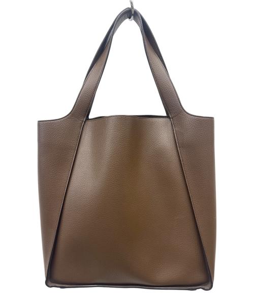 STELLA McCARTNEY（ステラマッカートニー）STELLA McCARTNEY (ステラマッカートニー) Logo Tote Embossed Grainy Mat ブラウンの古着・服飾アイテム