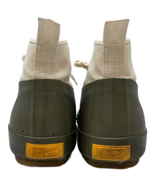 STUSSY Livin'GENERAL STORE（ステューシー リビン ジェネラルストア）STUSSY Livin'GENERAL STORE (ステューシー リビン ジェネラルストア) moon star (ムーンスター) RAIN SHOES アイボリー×オリーブ サイズ:27.0cmの古着・服飾アイテム