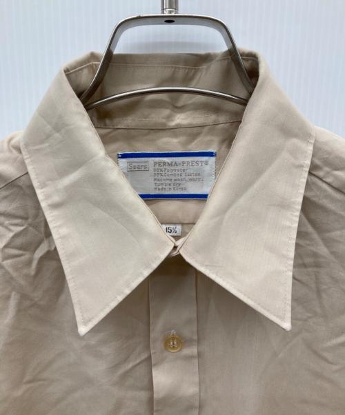 Sears（シアーズ）Sears (シアーズ) 70s 半袖シャツ ベージュ サイズ:SIZE 15 1/2の古着・服飾アイテム