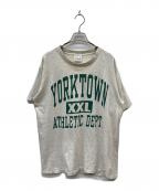 Savvy Sportswearサヴィー・スポーツウェア）の古着「90s YORKTOWN プリントTシャツ」｜アイボリー