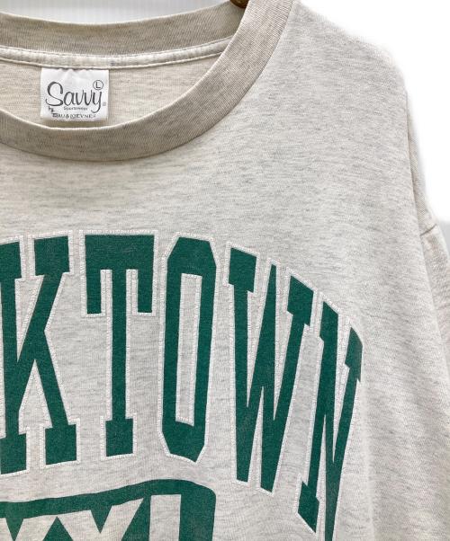 Savvy Sportswear（サヴィー・スポーツウェア）Savvy Sportswear (サヴィー・スポーツウェア) 90s YORKTOWN プリントTシャツ アイボリー サイズ:SIZE Lの古着・服飾アイテム
