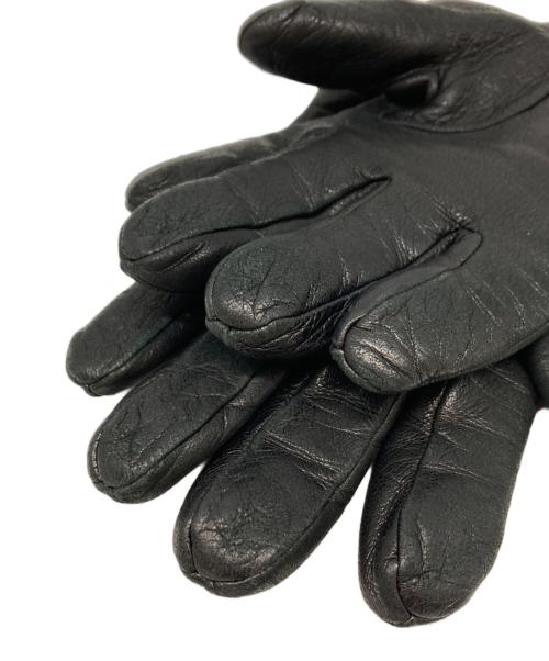 GIORGIO ARMANI（ジョルジオアルマーニ）GIORGIO ARMANI (ジョルジオアルマーニ) レザーグローブ ブラック サイズ:Mの古着・服飾アイテム