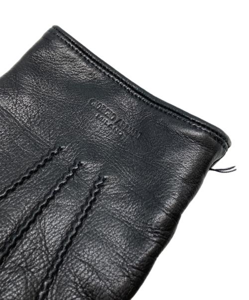 GIORGIO ARMANI（ジョルジオアルマーニ）GIORGIO ARMANI (ジョルジオアルマーニ) レザーグローブ ブラック サイズ:Mの古着・服飾アイテム