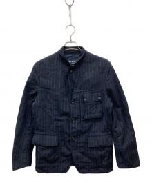 COMME des GARCONS HOMME（コムデギャルソン オム）の古着「ウールストライプジャケット」｜ネイビー