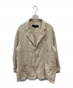 COMME des GARCONS HOMMEコムデギャルソン オム）の古着「リネン3Bジャケット」｜ベージュ