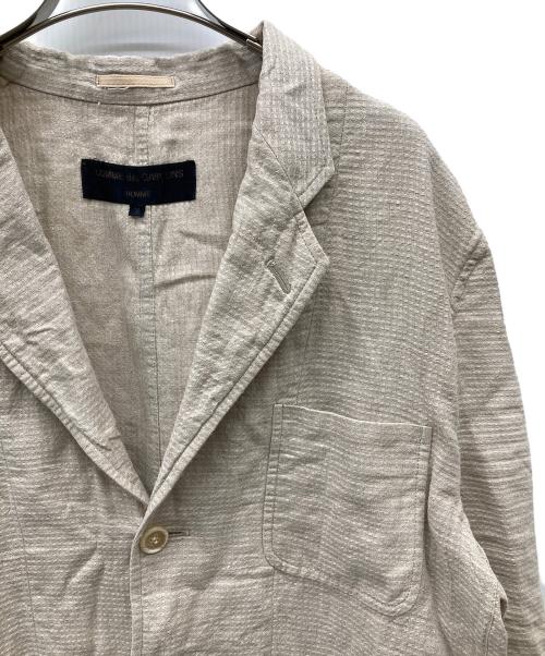 COMME des GARCONS HOMME（コムデギャルソン オム）COMME des GARCONS HOMME (コムデギャルソン オム) リネン3Bジャケット ベージュ サイズ:Mの古着・服飾アイテム