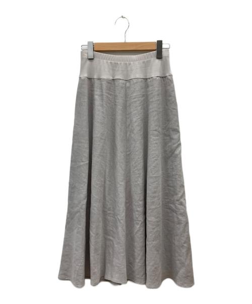 BEARDSLEY（ビアズリー）BEARDSLEY (ビアズリー) リネンフレアースカート グレー サイズ:1の古着・服飾アイテム
