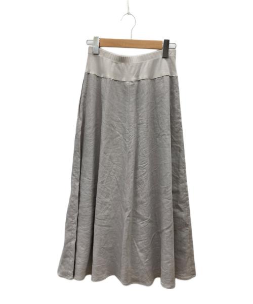BEARDSLEY（ビアズリー）BEARDSLEY (ビアズリー) リネンフレアースカート グレー サイズ:1の古着・服飾アイテム