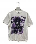 stussyステューシー）の古着「00s フォトグラフィックTシャツ」｜ホワイト×パープル