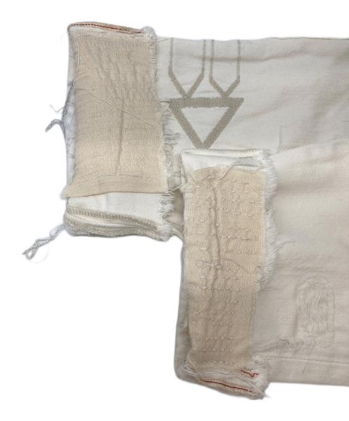 POLO RALPH LAUREN（ポロ・ラルフローレン）POLO RALPH LAUREN (ポロ・ラルフローレン) USED加工デニムパンツ アイボリー サイズ:SIZE 25の古着・服飾アイテム