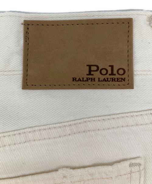 POLO RALPH LAUREN（ポロ・ラルフローレン）POLO RALPH LAUREN (ポロ・ラルフローレン) USED加工デニムパンツ アイボリー サイズ:SIZE 25の古着・服飾アイテム