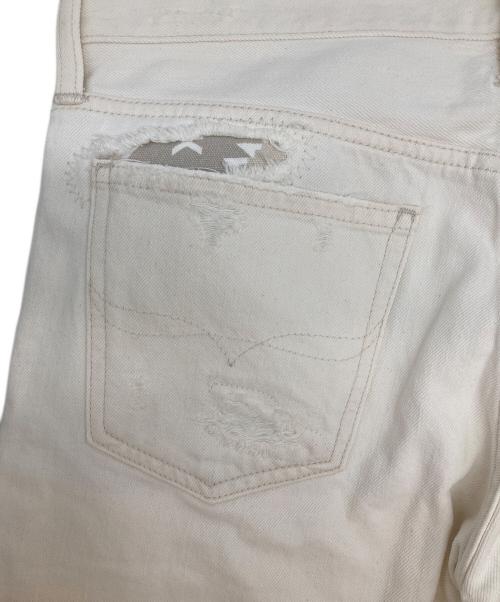 POLO RALPH LAUREN（ポロ・ラルフローレン）POLO RALPH LAUREN (ポロ・ラルフローレン) USED加工デニムパンツ アイボリー サイズ:SIZE 25の古着・服飾アイテム