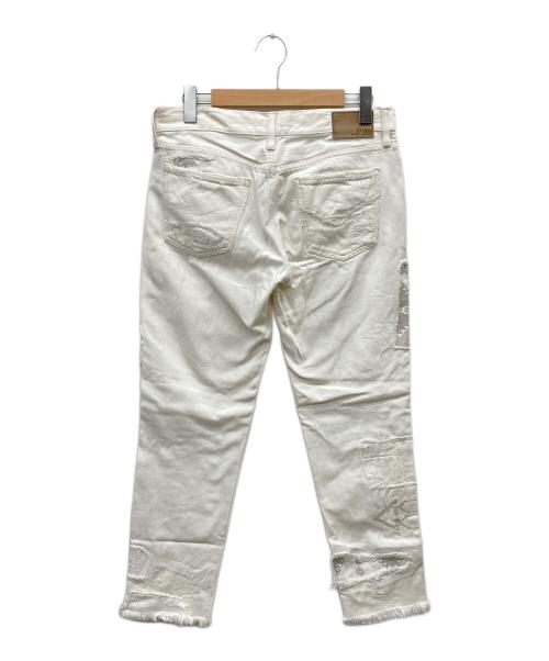 POLO RALPH LAUREN（ポロ・ラルフローレン）POLO RALPH LAUREN (ポロ・ラルフローレン) USED加工デニムパンツ ホワイト サイズ:27の古着・服飾アイテム