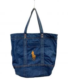 POLO RALPH LAUREN（ポロ・ラルフローレン）の古着「ビッグポニー デニムトートバッグ」｜インディゴ