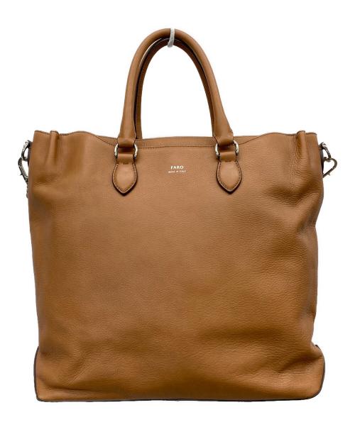 FARO（ファーロ）FARO (ファーロ) CAPRERA MOUSSE 2WAYレザーバッグ ブラウンの古着・服飾アイテム