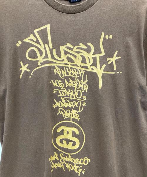 stussy（ステューシー）stussy (ステューシー) 90’s CUSTOMADE Tシャツ ブラウン サイズ:Lの古着・服飾アイテム