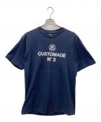 stussyステューシー）の古着「90’s CUSTOM  MADE N°3 プリントTシャツ」｜ネイビー