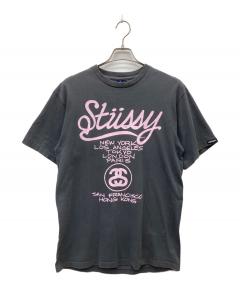 中古・古着通販】stussy (ステューシー) ラグランキャラクターTシャツ