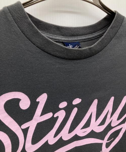 stussy（ステューシー）stussy (ステューシー) 90’s CUSTOMADE Tシャツ グレー×ピンク サイズ:Lの古着・服飾アイテム