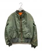 U.S.AIR FORCEユーエスエアフォース）の古着「MA-1ジャケット」｜オリーブ×オレンジ
