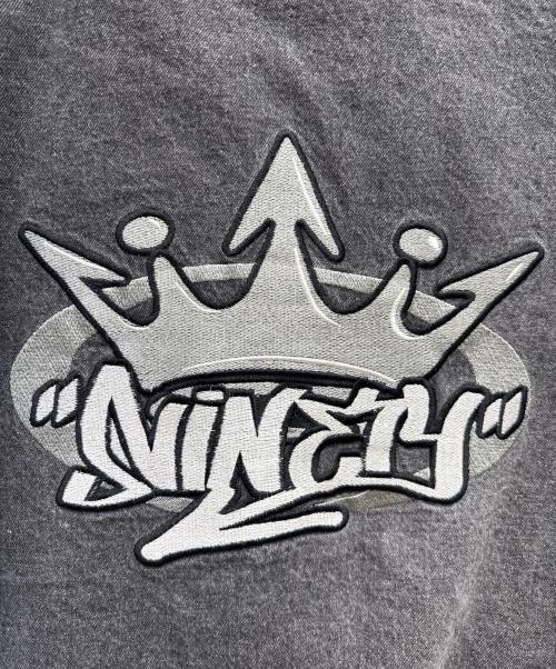 9090（9090）9090 (9090) King Logo Vintage Denim Hoodie ブラック サイズ:XLの古着・服飾アイテム